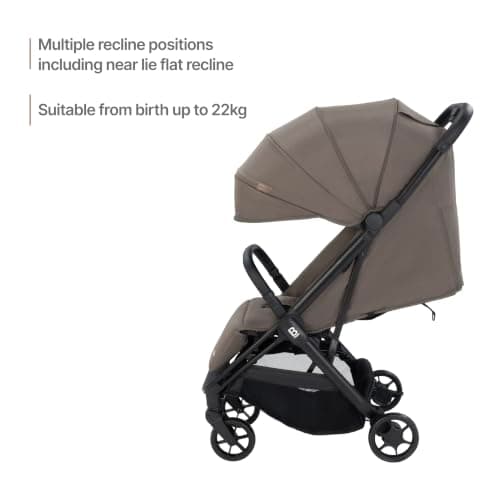 Babymore Yara Baby Stroller - One Touch fold, Lightweight, Cabin Size (Chocolate) — view 3