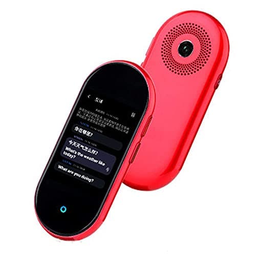 108 Language Smart Translations in Real Time, rts Voice/Offline/Text/Recording/Photo Translation, 3.0Inch Touch Sn Language Translator Device, Red