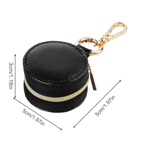 Travel Ring Holder - Ring Holder Pouch | Necklace Organizer | Organizer Pouch with Zipper Closure Box Backpack Women Girls Sports Gym Car Work Travel Storage Accessory Compact Portable Bag — view 2