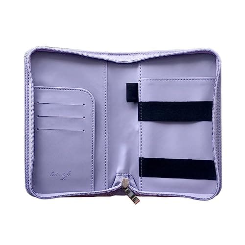 Phone Charging Passport Holder - Travel Wallet with Removable Power Bank holds money, cards, phone, travel docs- RFID Blocking - Compatible with All Phones - Travel Accessories, Lavender, Phone — view 5