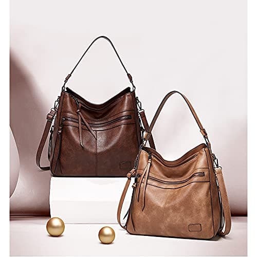 Sacmill Hobo Handbags for Womens Tote Handle Bags Designer Purse Summer Crossbody Shoulder Bags Faux Leather for Shopping Weekend Daily Use — view 3