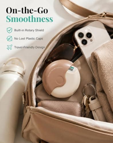 Portable 3-Layer Hair Shaver with Rotating Cover, Women's Wet & Dry Travel Razor 3 Pack, Triple Blade Hair Remover for Legs, Underarms, Face & Bikini, Compact for Purse, Gym & Travel (3pcs) — view 6