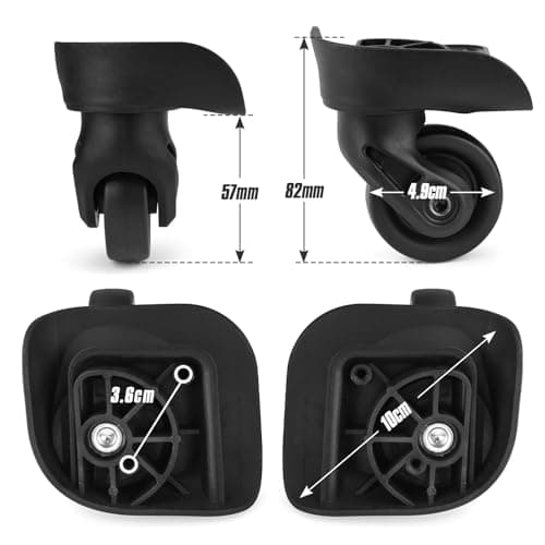 Volein Suitcase Replacement Wheels Spinner Luggage Castors Wheel V237-1Pair — view 2