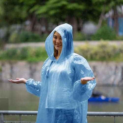 lbxtswpl Poncho Waterproof, 9PCS Disposable Rain Poncho(3 Colours) — view 6