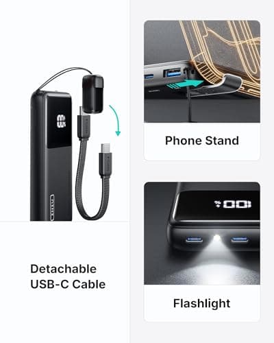 INIU Power Bank, Slimmest 10000mAh 45W PD Fast Charging Portable Charger — view 4