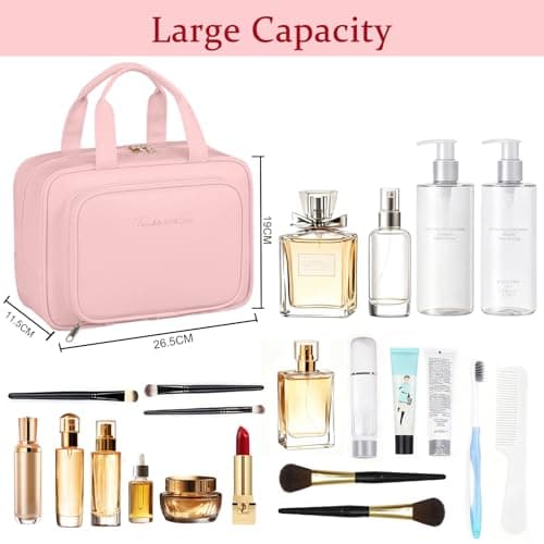 SYEXDZON Full Size Toiletry Bag, Multi-compartments Makeup Bag — view 2