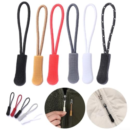 Caswynlife 10 Pcs Silicone Zipper Pulls Replacement Cords - Easy — view 5