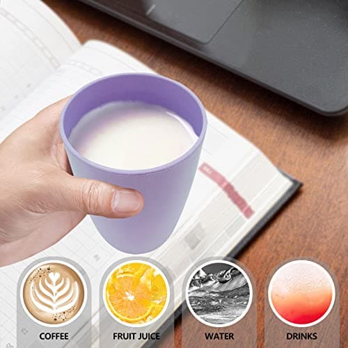 WAIZHIUA 5pcs Plastic Cups 350ml Reusable Unbreakable Tumblers — view 4