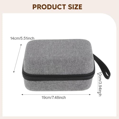 FVDPWYE EVA Hard Case Travel Pouch Tote Protection with Handle Storage Electronics Holder Carrying Bag for Organizing Accessories, Gray 19x14x10cm — view 5