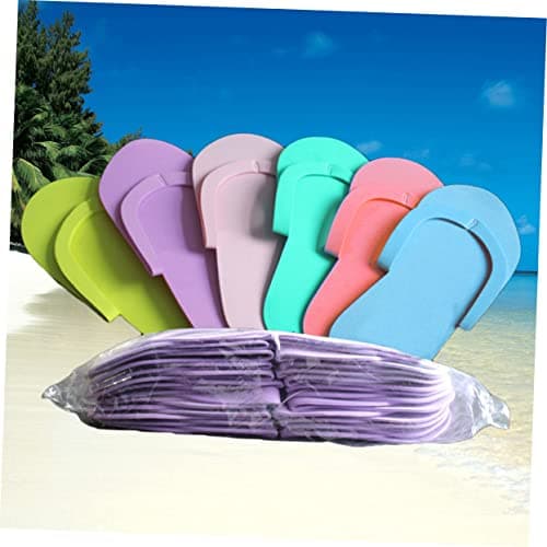 Disposable Foam Pedicure Slippers 36 Pairs Multi Color Flip Flop for Salon Nail Spa Guest Portable for Travel Supplies (Random Color) — view 4