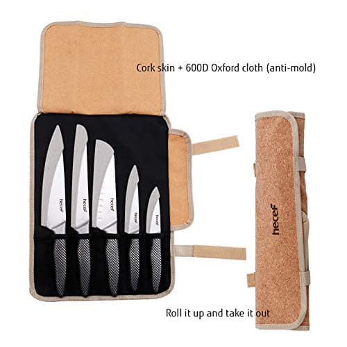 hecef Portable Kitchen Knife Set - Roll Bag for Camping & BBQ — view 3
