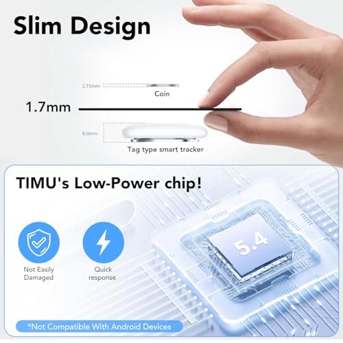 2 Pack Bluetooth Tracker Smart Finder (iOS Only) for Apple Find My, Wallet Tracker iPhone Card, 1.6mm Ultra-Slim, IP68 Waterproof, Tracking card for Wallet, Passports, Luggage — view 6