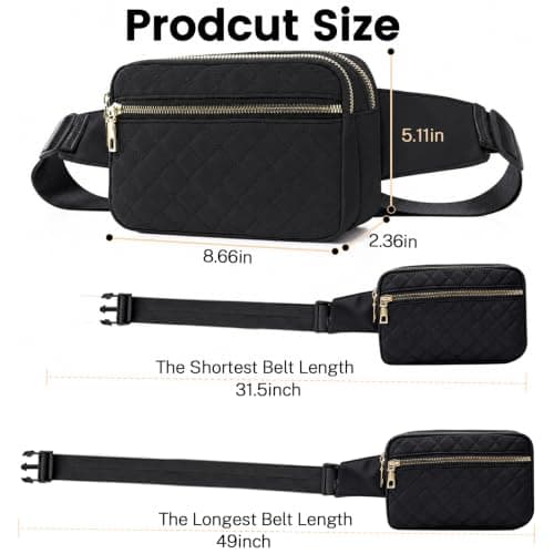 Bumbag for Women,Bum Bag Fanny Pack,Waterproof Waist Bag — view 2