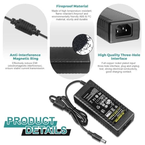 LeTaoXing Universal 15V 4A Power Supply Adapter 60W for Neewer Right Light — view 5