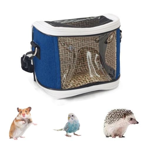 Bird Travel Carrier, Bird Travel Bag, Bird Carrier, Bird Parrot Backpack, Parrot Travel Cage, Lightweight, Easy to Carry, for Parrot Parakeet Mini Animals for Travel Hiking Camping, 16CM x 13CM x 9CM