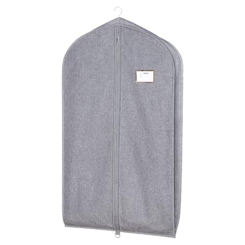 Univivi Premium Suit Bag for Hanging Clothes 43in Suit Cover 1 Pack Grey