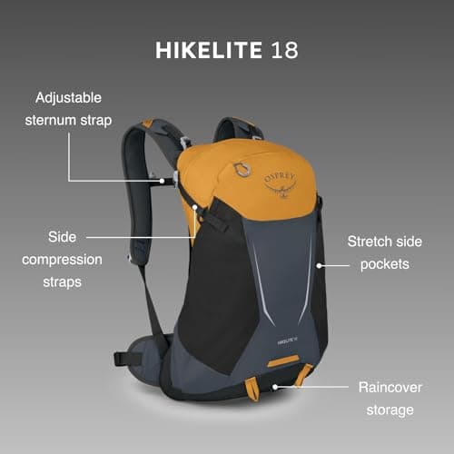 Osprey Hikelite Unisex Hiking Bag, 18L, Graphite Purple — view 3