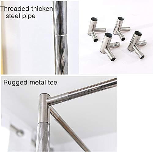 HOXMOMA Stainless Steel Canopy Mosquito Netting Frame, Mosquito Net Bracket Four Corner Bed, Metal Tee Connecters, Fit for Single/Double/King/Super King Bed,24MM,1.35×2m bed — view 5