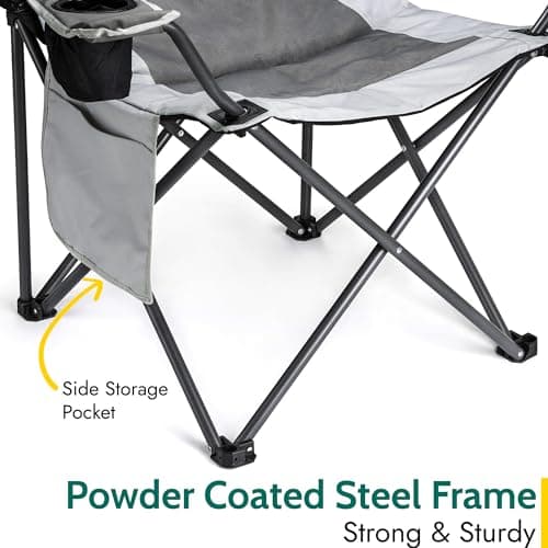 Trail Falcon High Back Camping Chairs, Grey, 2 Pack — view 4