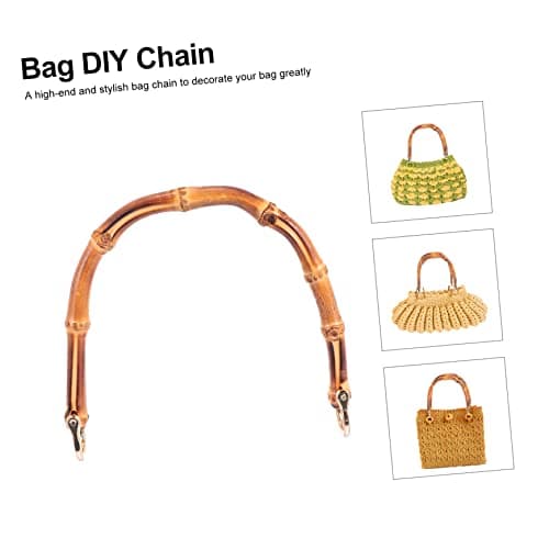 DOITOOL 4pcs Bamboo Handles Replacement Handbag Purse DIY Bamboo Handle Kit for Luggage Bags Suitcase Repair — view 5