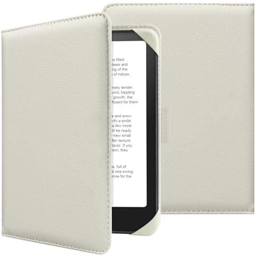 HoYiXi Universal Case for 6-inch Kindle eReader Compatible with Kobo/Voyaga/Pocketbook/Tolino E-book reader,6'' eReader Protective Cover with Built-in Card Slot,Black (Rice white, 6 inch) — view 2