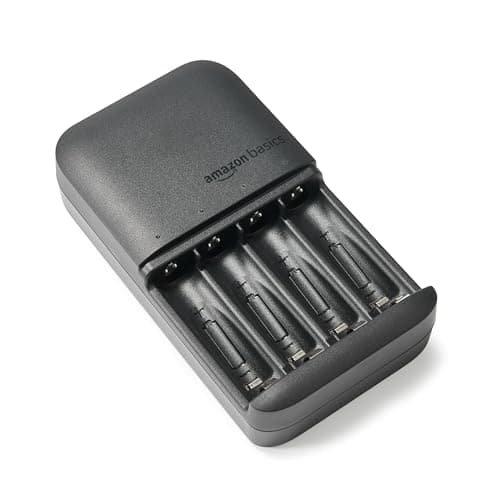 Amazon Basics Rechargeable Batteries NiMH, AAA 800mAh 4-Pack + AA 2000mAh 4 Pack with 4 Bay Battery Charger, UK Plug, Black — view 5