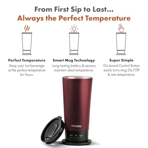 Nextmug Go - Temperature-Controlled, Self-Heating Travel Mug — view 2