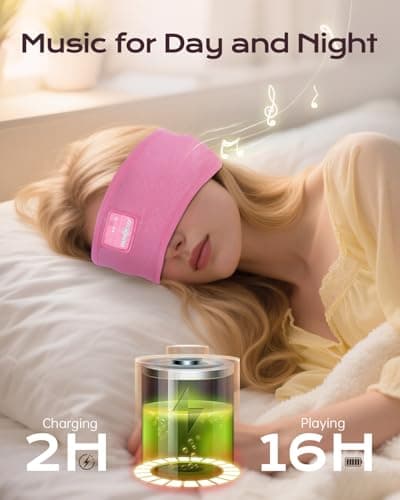 MUSICOZY Sleep Headphones Headband for Side Sleepers Bluetooth 5.4 — view 3