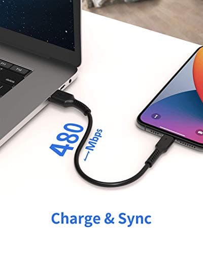 30cm iPhone Charger Cable Short, 5 Pack USB A to Lightning Cord Fast Charging Lead for Charging Stations Compatible with Apple iPhone 12 11 Pro Max Xs 8 7 6 5 Plus, iPad Air/Mini — view 5