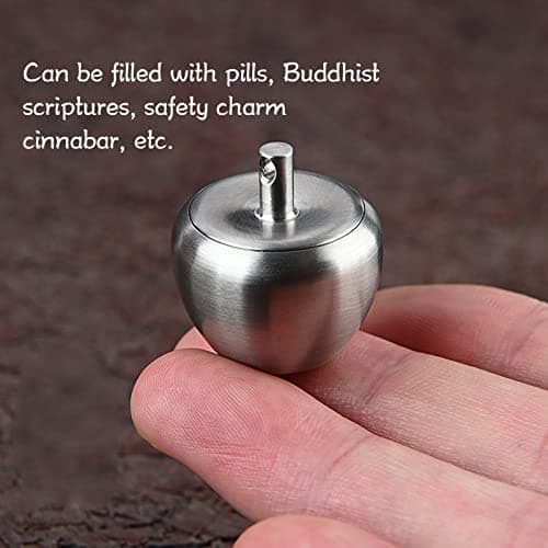 Lwuey Keyring Pill Holder, Stainless Steel Keychain Box Waterproof Round — view 5