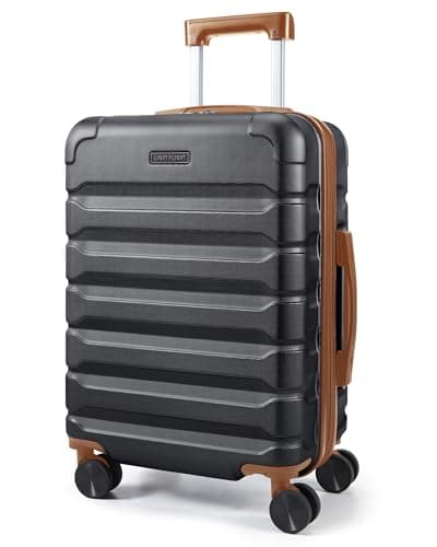 LIGHT FLIGHT Expandable Cabin Suitcase 20 Inch, ABS Carry On, 55x22x38