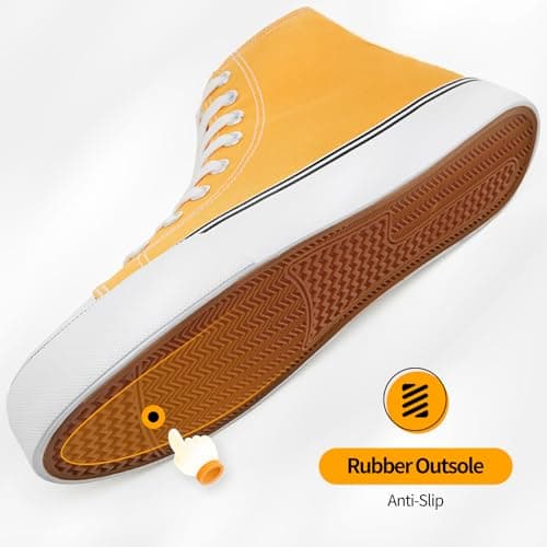 ZGR Men's High Top Sneakers Yellow Size: 9 UK — view 6