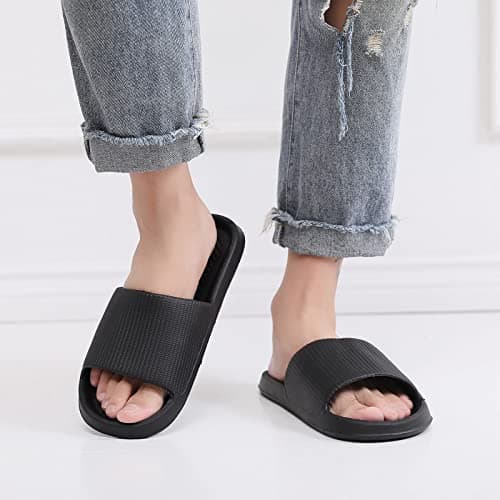 Generisch 2026 Fashion Couples Men Shower Room Non-Slip Breathable Soft Sole Shoes Slippers Comfortable Flat Shoes, black, 11 UK — view 3