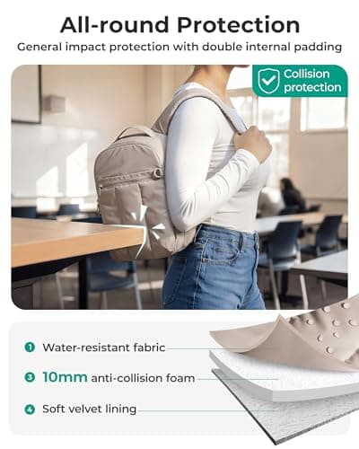 bagsmart Small Camera Backpack Bag for DSLR SLR Mirrorless Cameras Photographer with Tripod Holder 13.6" Laptop Compartment Women Travel Bag — view 4