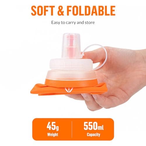 UTOBEST Soft Flask 500ml*2, Collapsible Hydration Water Bottle — view 2