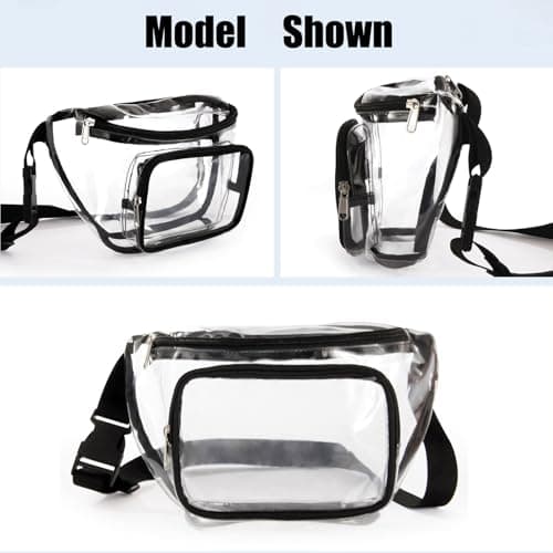 LAIYORA Clear Fanny Pack Waterproof Bum Bag Transparent PVC Belt Bag Lightweight Travel Festival Running Cycling Hiking Crossbody Bag for Women Men Daily Use — view 4