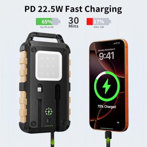 WOWMVP Solar Power Bank 26800mAh 22.5W Fast Charging Portable Charger — view 6