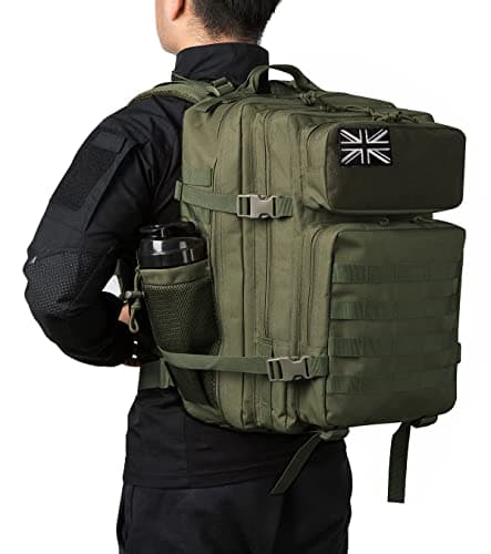 QT&QY Military Tactical Backpacks For Men Army Molle Daypack 25L/35L/45L Lage 3 Day Bug Out Bag Camping Hiking Rucksack With Bottle Holder — view 4