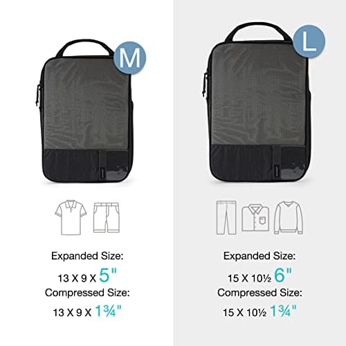 BAGSMART 2pcs Compression Travel Packing Cubes for Suitcases Backpack — view 2