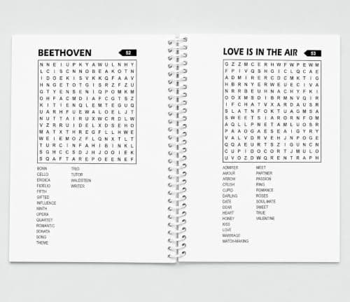 Sixstore A5 Spiral Bound Travel Size Word Search Puzzle Books, Set of 2 — view 4