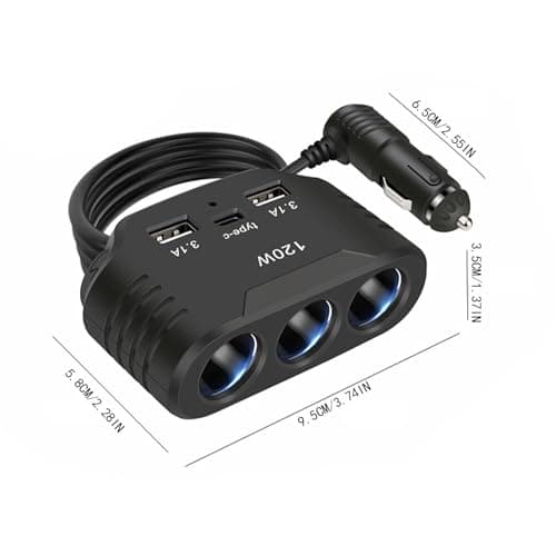 120W USB C Car Charger, Car Phone Charger, Fast Charge USB Car Charger, Fast Charge Adapter Effective for All Vehicles, and Travel — view 2