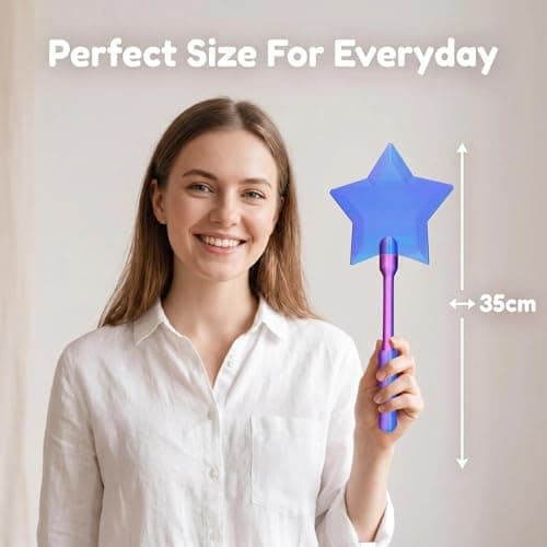 Embhlitfe Credit Card Wand 3D Printed Star Magic Wand,Contactless Payment Card Holder Rainbow Candy Colored Star Wand for Princess Costume,Birthday Favors,Cosplay Prop, for Little Girls (3) — view 3
