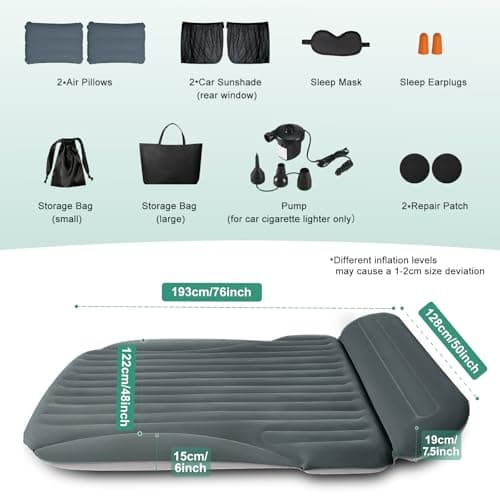 Ciremiv Car Bed with Pump, Car Mattress with Double Side Flocking — view 3