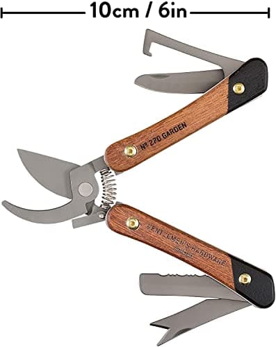 Gentlemen's Hardware Garden Multi-Tool Acacia Wood and Titanium Finish, Brown, one Size, GEN270 (Packaging may vary) — view 4