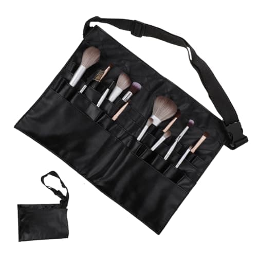 Beavorty Makeup Brush Waist Bag Black Pu About 32 Makeup Style