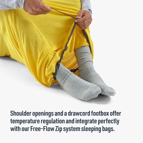SEA TO SUMMIT - Reactor Sleeping Bag Liner - Compact Mummy With Drawcord - Thermolite For Thermal Boost - Odour Control - Ultra-Sil Stuff Pack - For Backpacking & Camping - Yellow - 268g — view 4