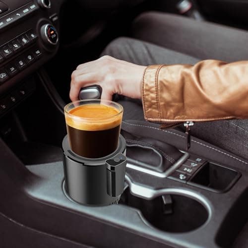 Car Cup Cooler – Portable Electric Car Cup Holder Cooler | USB Powered Drink Chiller for Bottles and Cans, 12V Travel Cup Cooler for Road Trips Desk Use, Quick Chill Beverage Cooler for Cars — view 2
