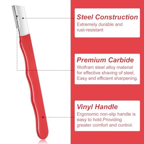 6 Pack Garden Tool Sharpener, Pocket Sized Blade Pruning Shears Blade Sharpeners, Mini Portable Quick Edge Sharpening Multipurpose Usage Knife Sharpener for Pruning Shears Hedge Scissors (Red+Black) — view 4