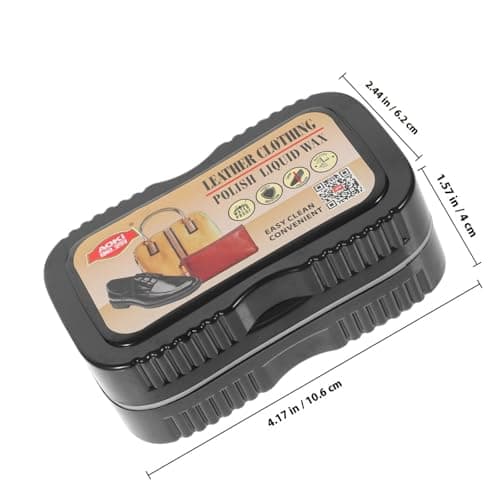 Double Sided Shoe Polish Sponge with Plastic Cover for Leather Shoes — view 2
