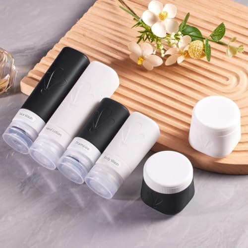 INSFIT Silicone Travel Bottles Set, 6 Pack Toiletry, Leakproof Travel Accessories for Women, Airplane Essentials — view 5
